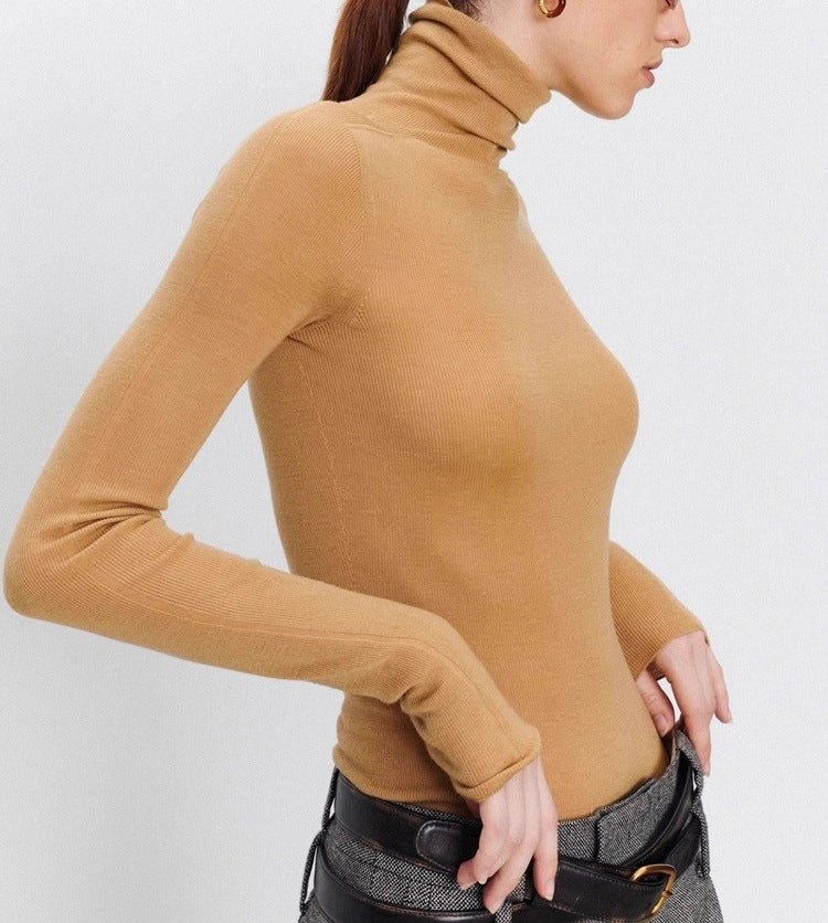 Italian Wool Seamless Knit Sweater