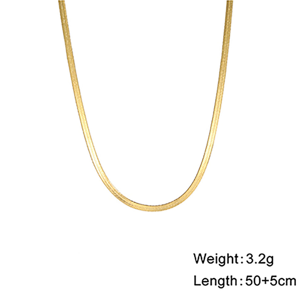 Stainless Steel Snake Bone Chain Necklace