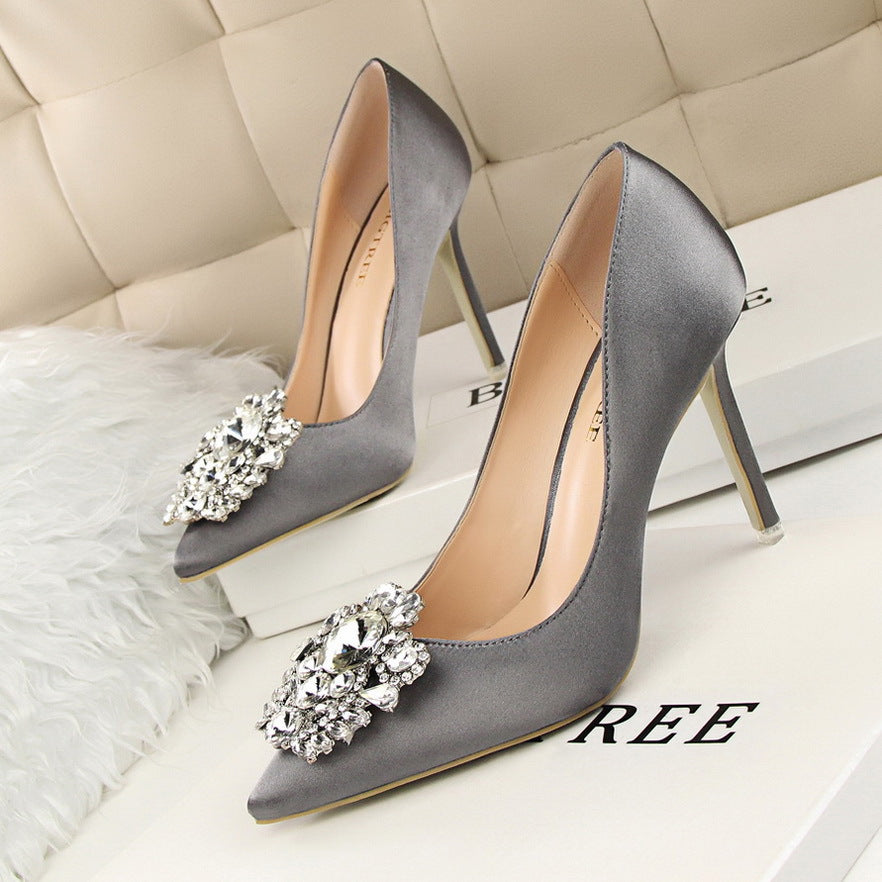 Rhinestone stiletto heels