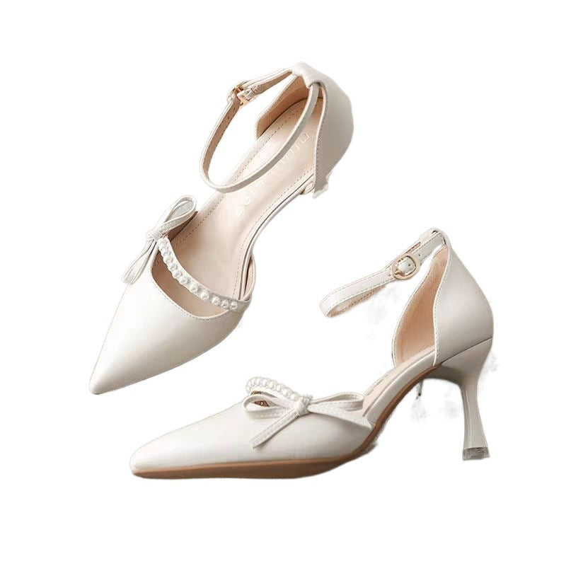 Women wearing thin-soled high heels