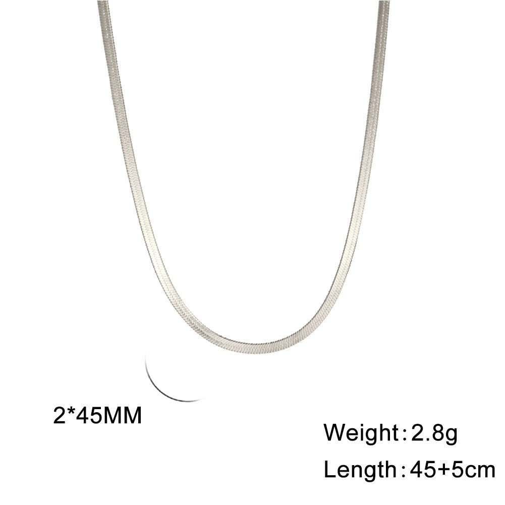 Stainless Steel Snake Bone Chain Necklace