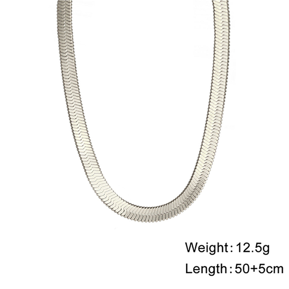 Stainless Steel Snake Bone Chain Necklace