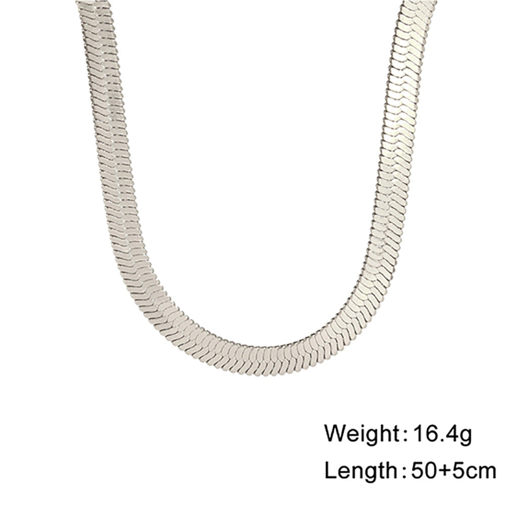 Stainless Steel Snake Bone Chain Necklace