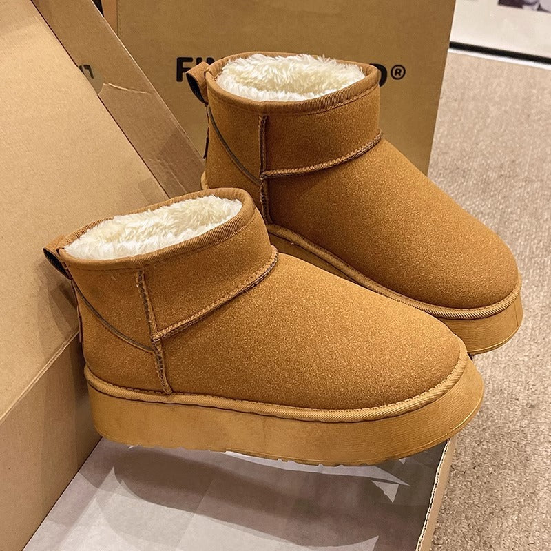 Thick Sole Winter Snow Boots with Plush Lining