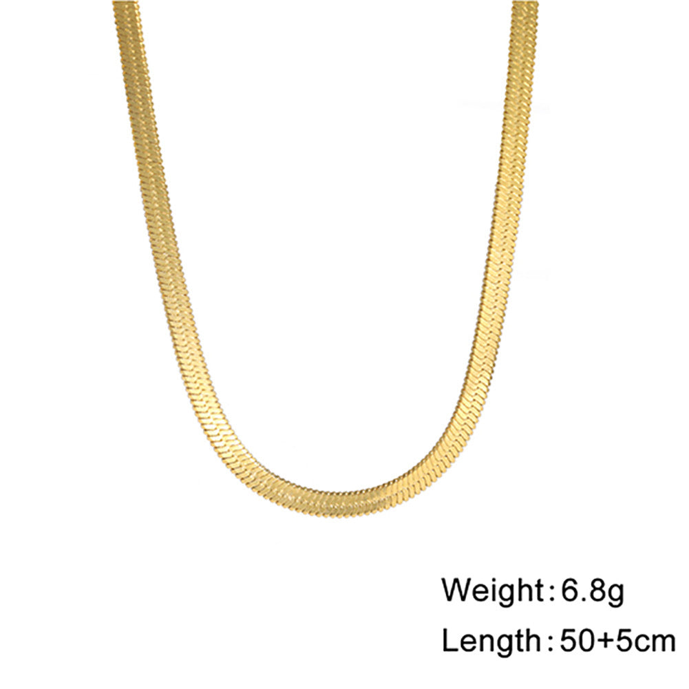 Stainless Steel Snake Bone Chain Necklace