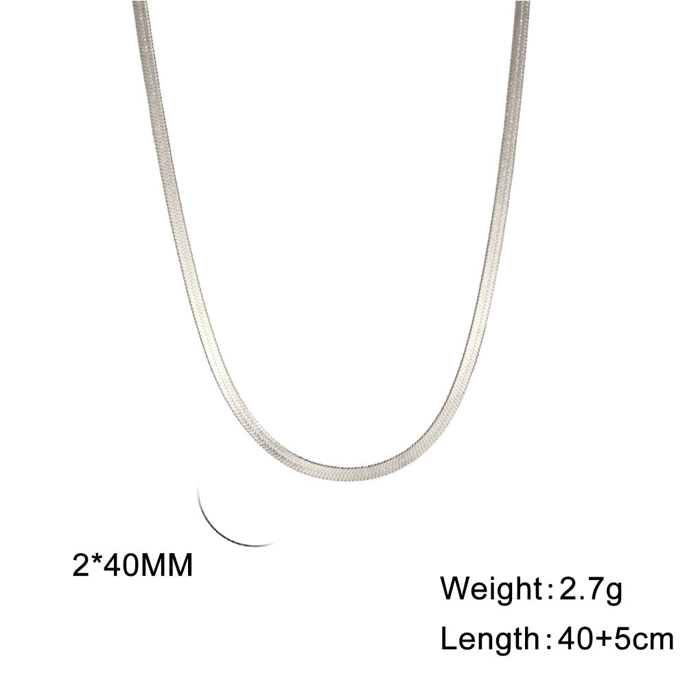 Stainless Steel Snake Bone Chain Necklace