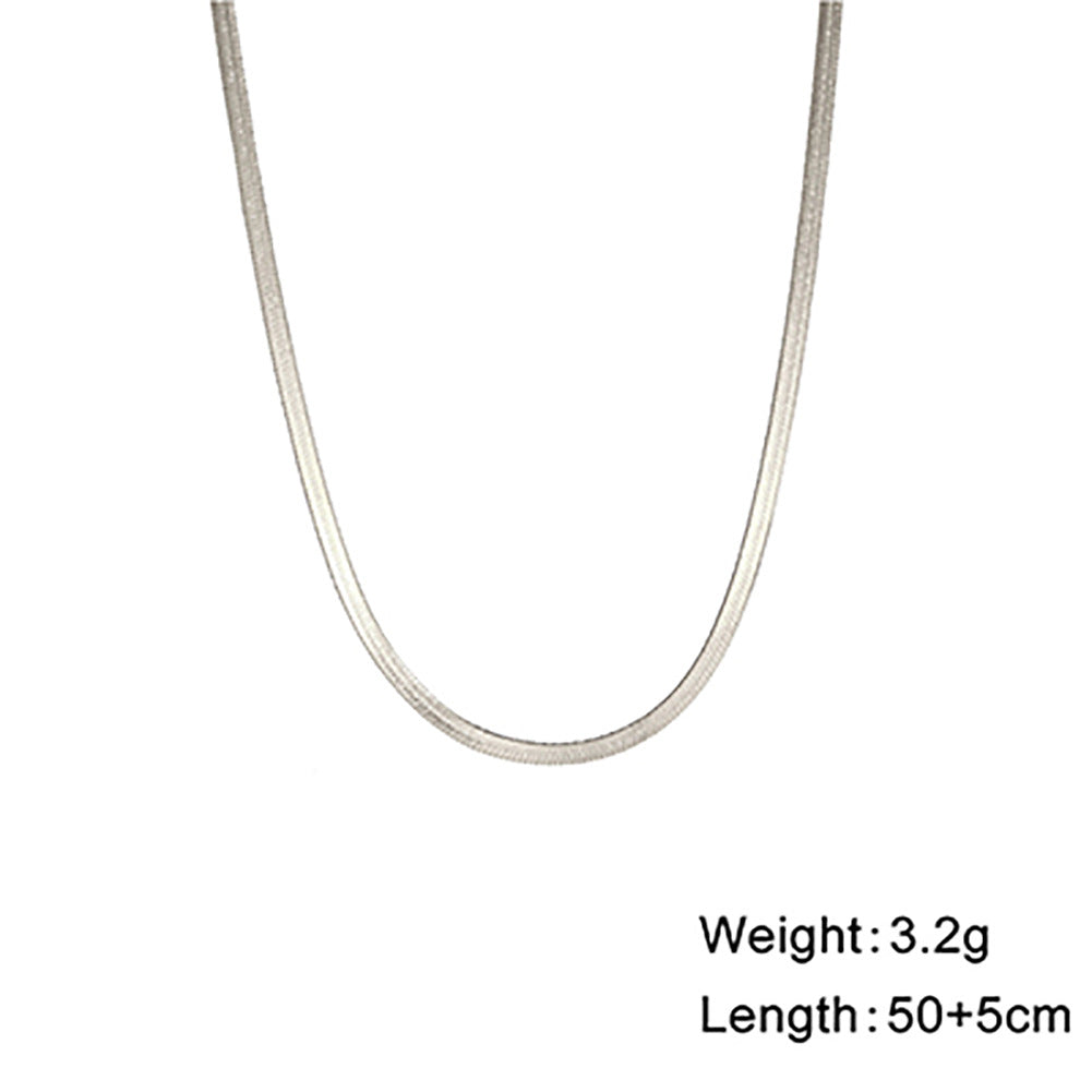 Stainless Steel Snake Bone Chain Necklace