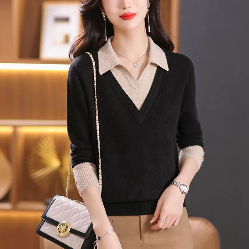 Fake Two-Piece Women's Top