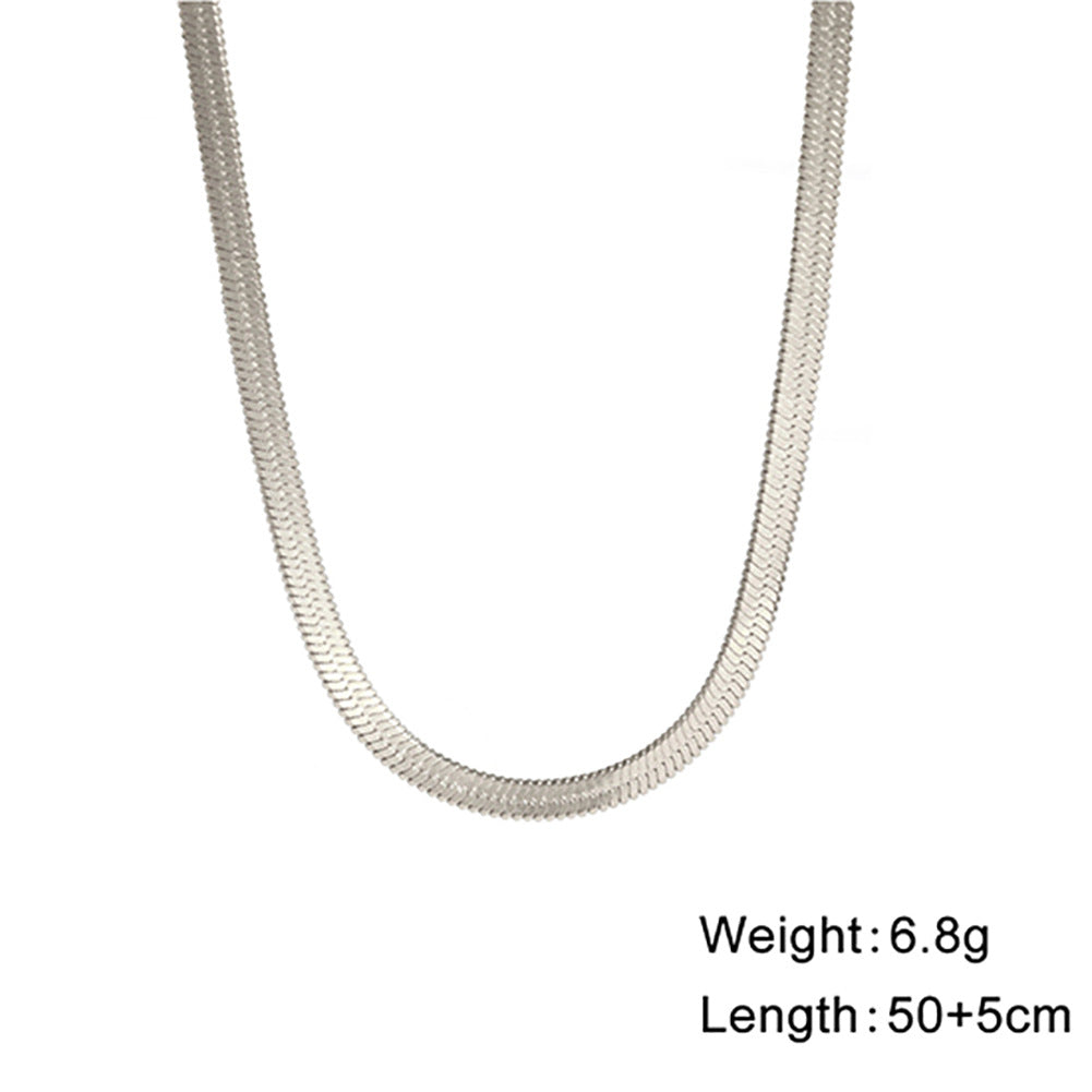Stainless Steel Snake Bone Chain Necklace