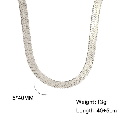 Stainless Steel Snake Bone Chain Necklace