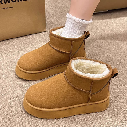 Thick Sole Winter Snow Boots with Plush Lining