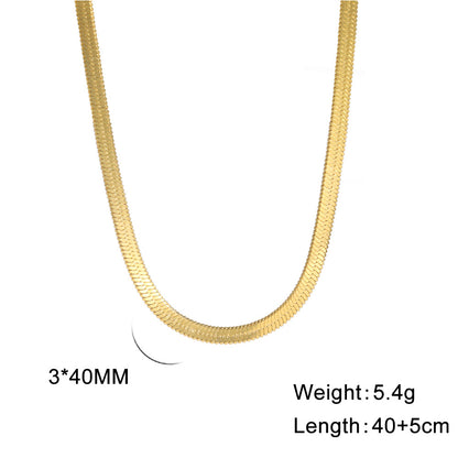 Stainless Steel Snake Bone Chain Necklace