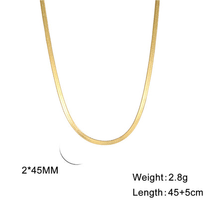 Stainless Steel Snake Bone Chain Necklace
