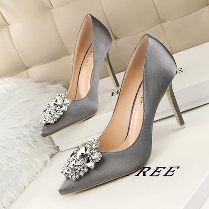 Rhinestone stiletto heels