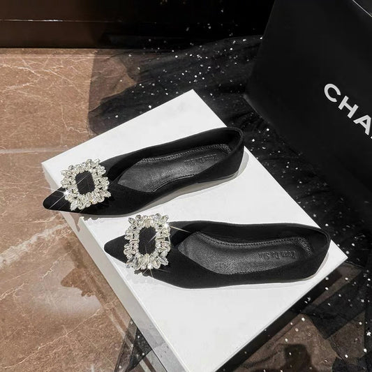 Pointed Buckle Flats