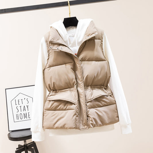 Women's Cotton Padded Vest Sleeveless Casual Jacket