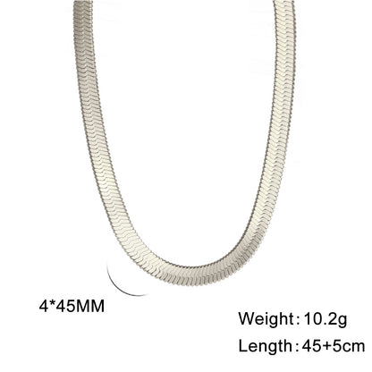 Stainless Steel Snake Bone Chain Necklace