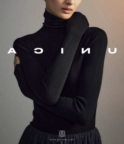 Italian Wool Seamless Knit Sweater