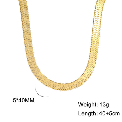 Stainless Steel Snake Bone Chain Necklace