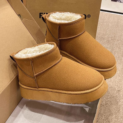 Thick Sole Winter Snow Boots with Plush Lining