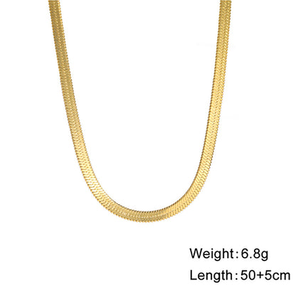 Stainless Steel Snake Bone Chain Necklace