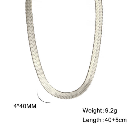 Stainless Steel Snake Bone Chain Necklace