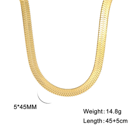 Stainless Steel Snake Bone Chain Necklace
