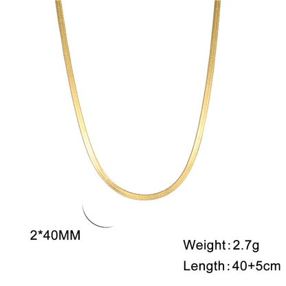 Stainless Steel Snake Bone Chain Necklace